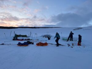 Zimní stanování na Polární výpravě Kungsleden