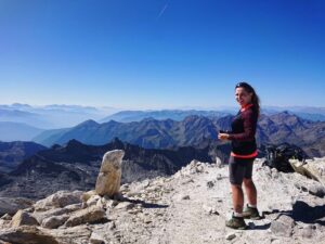 Výhled z Hochfeileru na okolní alpské vrcholy